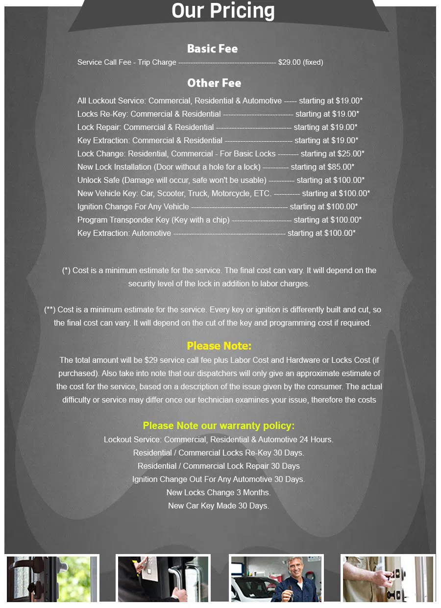 Chicago Ridge Locksmith Service, Chicago Ridge, IL 708-401-0822 - price-list-n-16