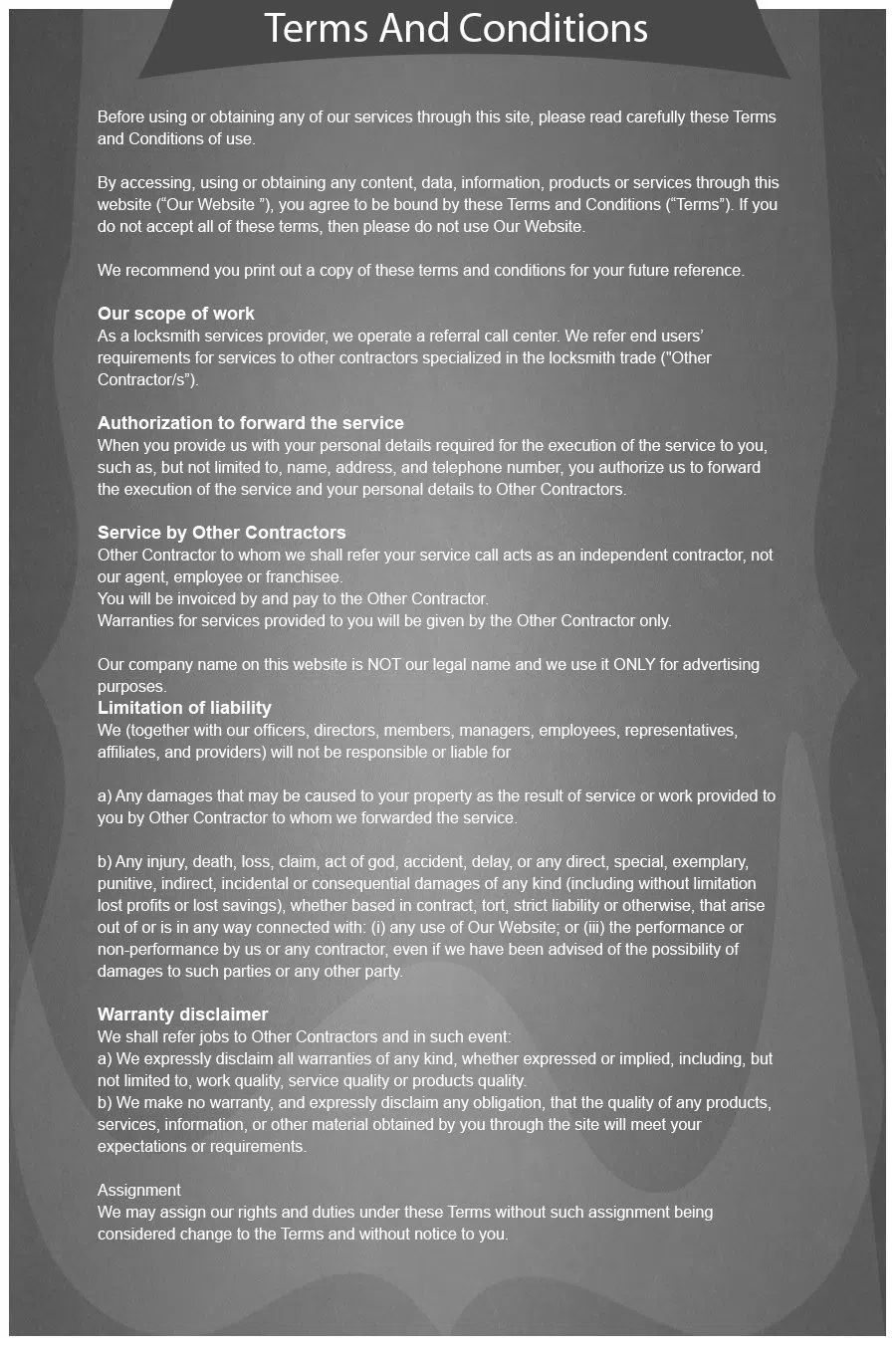 Chicago Ridge Locksmith Service, Chicago Ridge, IL 708-401-0822 - terms-and-condition-n-16